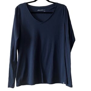 Eddie Bauer Navy Blue Long Sleeve Top XL